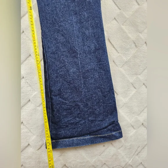 Spanx Shape EveryWear FLARE Raw Indigo Jeans Womens 1X Pull On Stretch - Picture 8 of 11